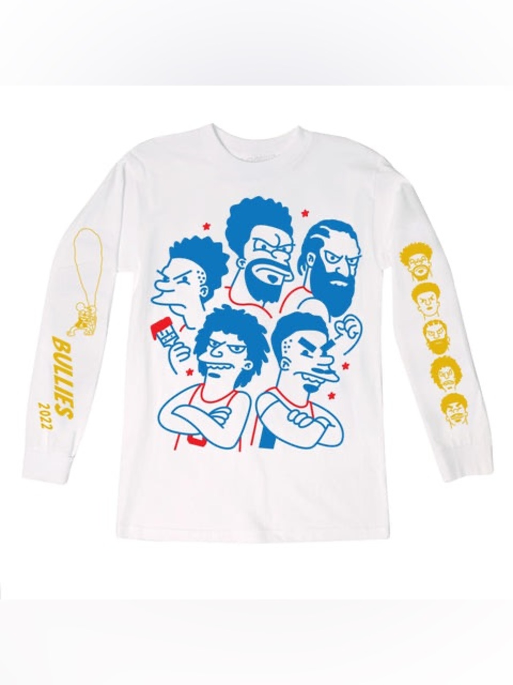 Cookie Hoops Bullies 2022 Philadelphia 76ers Simpsons-Inspired Long Sleeve Sz M